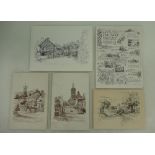 A collection of printed Christmas cards given by Ray Bossons to some employees in 1970s/1980s (5)