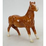 Beswick rare Girls Pony in chestnut gloss 1483