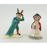 Royal Doulton Bunnykins figures Welsh Lady DB172 and Matador DB281 both UKI Ceramics limited