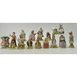 A collection of Royal Albert Beatrix Potter figures to include Benjamin Wakes Up, Mr McGregor,