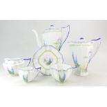 Shelley part tea set - Queen Anne shape 'My Garden' pattern 11607 part tea or coffee service,