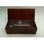 19th century Ducommun Girod Swiss comb musical box in mahogany case,