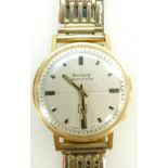 1960s Bulova Accutron gents gold plated wristwatch and bracelet in original box (needs battery)