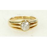 18ct Diamond solitaire ring (approx 0.75ct), size L, 5.