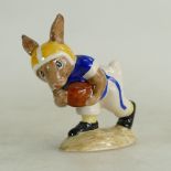 Royal Doulton Bunnykins figure Michigan College Touchdown DB97 yellow & blue colourway,