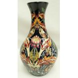 Moorcroft prestige Owl & Pigeon vase . Height 40.5cm.