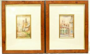 Jim Mitchell modern framed watercolors with local interest titled Hardware Shop Nr Hanley and
