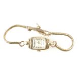 Ladies 9ct gold Rotary wristwatch with 9ct gold bracelet, total weight 13.