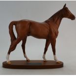 Beswick Connoisseur Horse The Minstrel 2608 on wood plinth