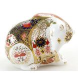Royal Crown Derby paperweight Rocky Mountain Bear with gold stopper,