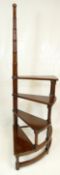 Quality early 20th century set of mahogany library steps