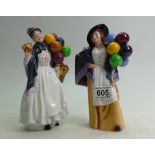 Royal Doulton figure Balloon Lady H/N 2935 together with Biddy Penny Farthing H/N 1843.