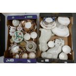 A mixed collection of ceramic items to include Burgess Brothers gilt decorated part teaset,