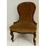 Victorian mahogany nursing chair.