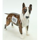 Royal Doulton English Bull Terrier HN1143 in brindle and white (damaged ear)
