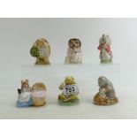 A collection of Beswick Beatrix Potter figures comprising Hunca Munca, Mrs Tiggywincle takes tea,