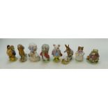 A collection of Beswick Beatrix Potter figures to include - Sally Henny Penny, Sir Isaac Newton,