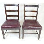 Pair of Georgian mahogany dining chairs (2)