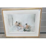 Sir William Russell Flint unsigned limited edition framed artist proof print of Three Semi Naked