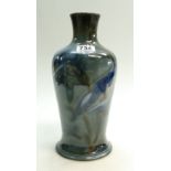 Cobridge Stoneware vase decorated with swimming Dolphins dated 1998,