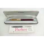 Boxed Parker 61 Rolled Gold Fountain Pen