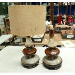 Two decorative West German type lamp bases (2).