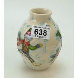 Moorcroft Snow Angels vase, firsts in quality. Height 12.