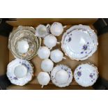 A mixed collection of ceramic items to include floral decorated teaware, cups, saucers,