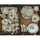 A collection of Masons Strathmore dinner and tea ware comprising teapot, tea cups & saucers,