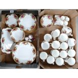 Large collection of Royal Albert Old Country Roses tea & dinner ware comprising cups & saucers,