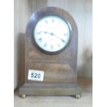 Mahogany cased domed top French mantle clock by Russells Limited of Paris.