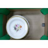 A collection of 19th century Spode floral plates,