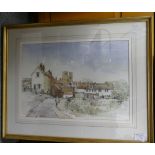 Local artist J Mitchell framed watercolour titled Chain Entry ,