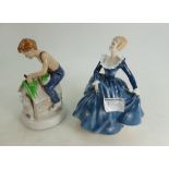 Royal Doulton figure Childhood Days As Good NewH/N2971 and fragrance H/N2334 (2)