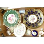 A mixed collection of ceramic items to include - Caverswall hand decorated dinner plates,