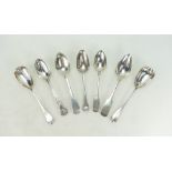 A collection of antique large silver spoons including early Irish silver etc,