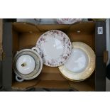 A collection of Minton ware to include gilded Minton and floral plates with a tureen