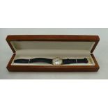 9ct gentleman's 1960s vintage Tudor mechanical wristwatch with seconds dial and leather strap