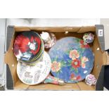 A mixed collection of items to include - large Royal Doulton floral decorated charger,