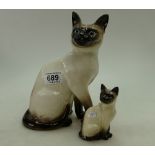 Beswick Siamese Cat 1882 and similar 1887 (2)