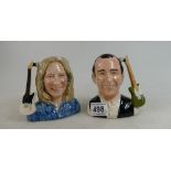 Royal Doulton limited edition small character jugs Rick Parfitt and Francis Rossi. (2).