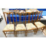 A set of 4 oak early 20th Century dining chairs (4)