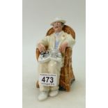 A Royal Doulton character figure Taking Things Easy (white colourway) HN2880.