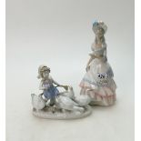 Tengra figure of continental girl and Scheiding figure Goose Girl 9450 (2)