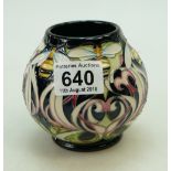 Moorcroft Dance of the Bumblebee vase, gold signed by designer Vicky Lovatt.