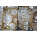 A large collection of cyrstal and cut glass to include Stuart bowl, tankards,