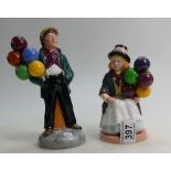 Two Royal Doulton figurines Balloon Girl H/N 2818 and Balloon Boy H/N 2934.