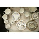 A mixed collection of items to include Royal Kent teaware and Royal Albert Silver Birch part teaset