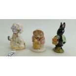 Royal Albert Beatrix potter figures Little Black Rabbit, Lady Mouse,