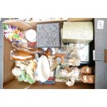 A mixed collection of items to include - Egyptian themed figure, decorative boxes,